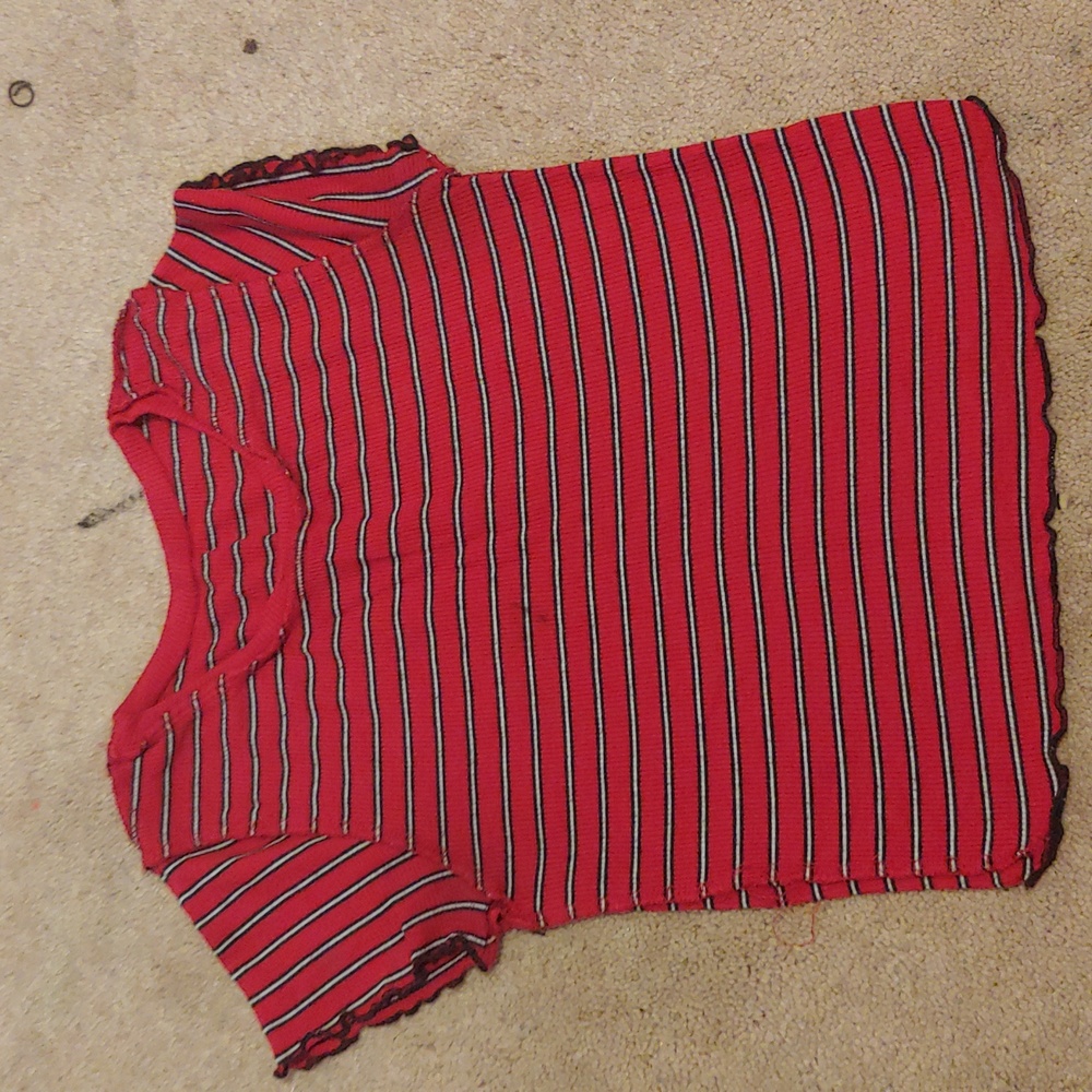 A red shirt that has been washed